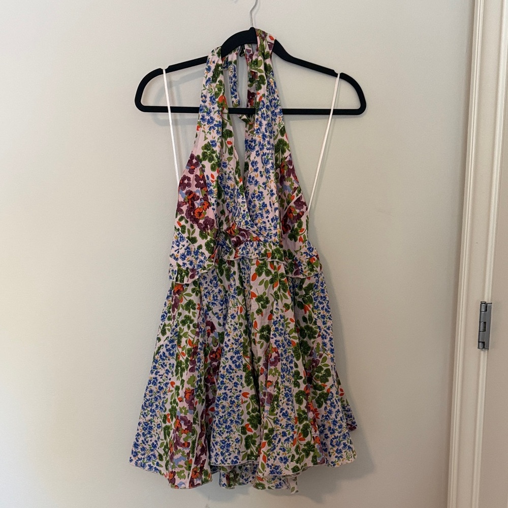 Anthropologie Floral Halter Mini Dress - Multi - Picture 3 of 5